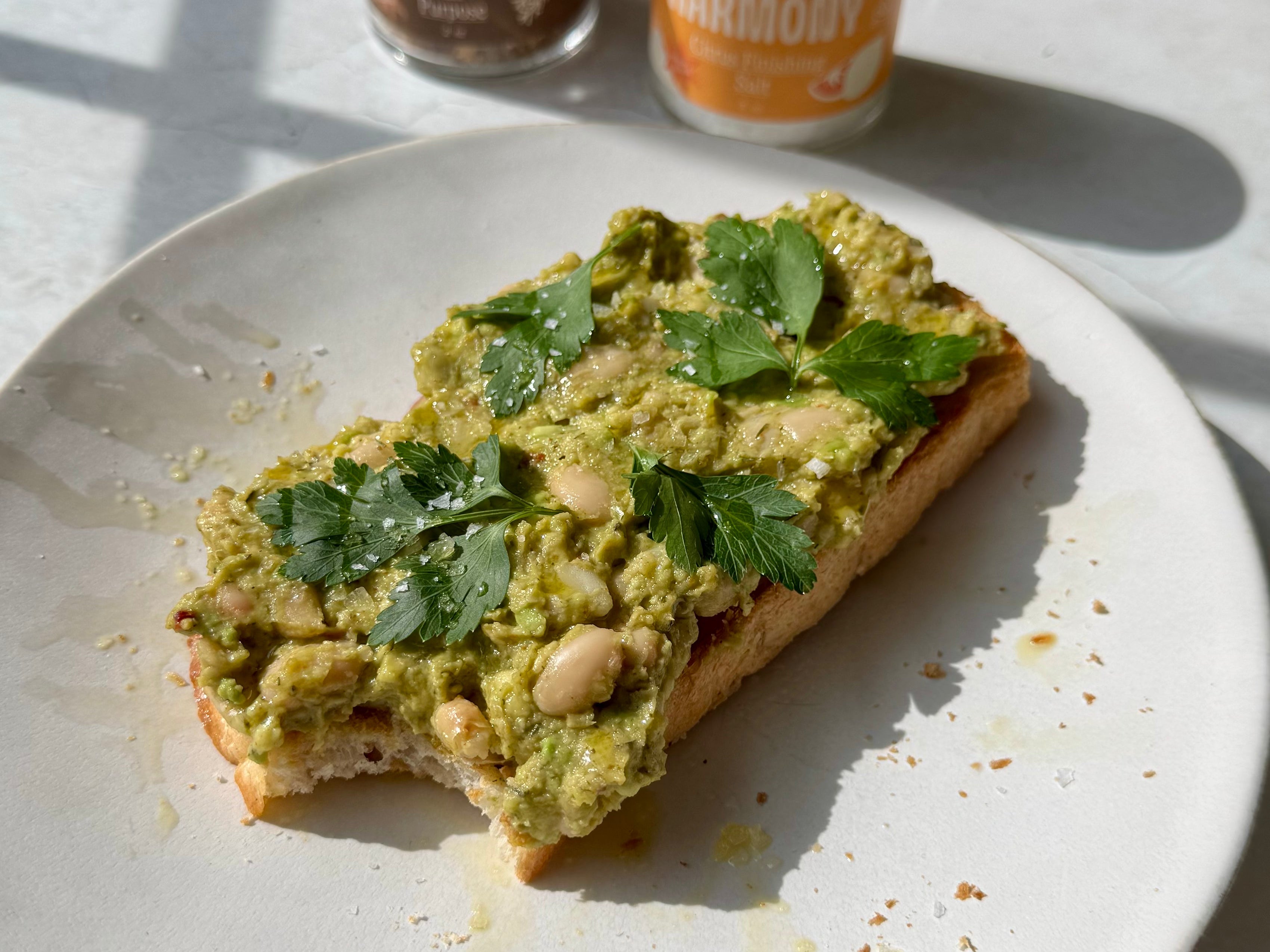 Avocado White Bean Toast