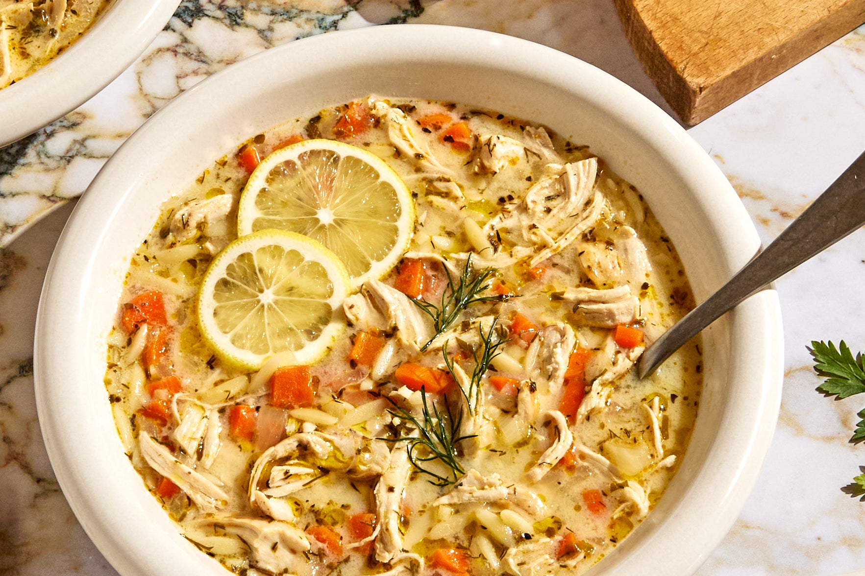 Mediterranean Lemon Chicken Soup