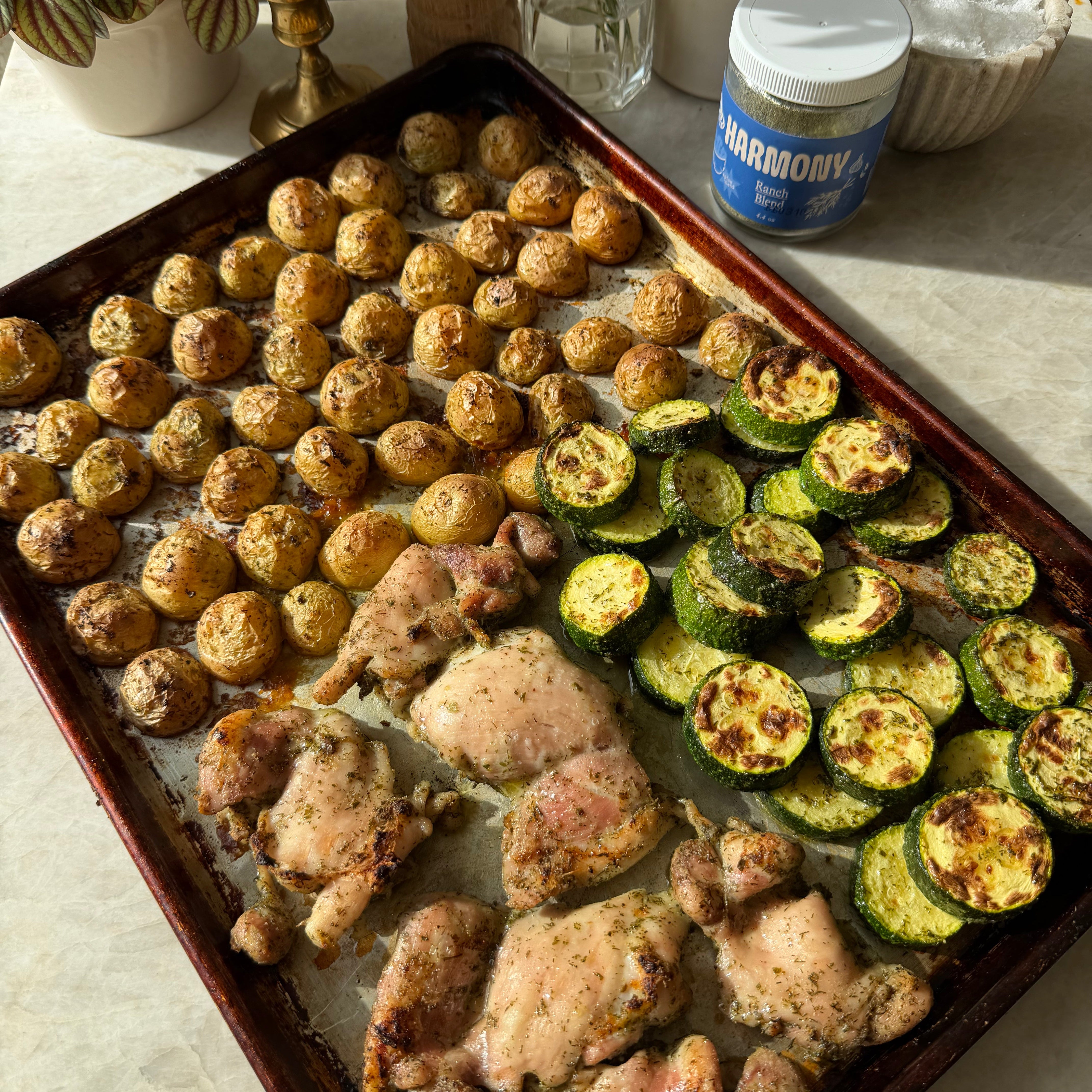 Ranch Chicken & Veggie Sheet Pan Meal